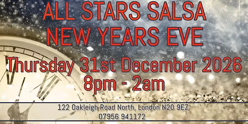All Stars Salsa Thursday 31st December 2026