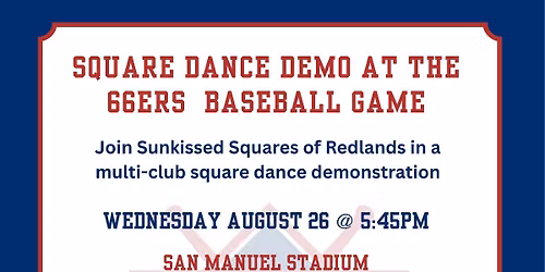 Square Dance Demo at 66ers Baseball Game