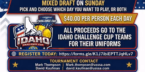 IDAHO USSSA PLAY THE BEST CC DRAFT TOURNAMENT
