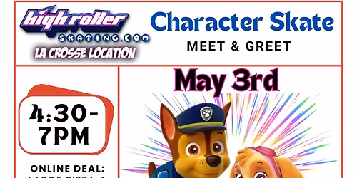 Roll with the Pups Character Skate Meet & Greet