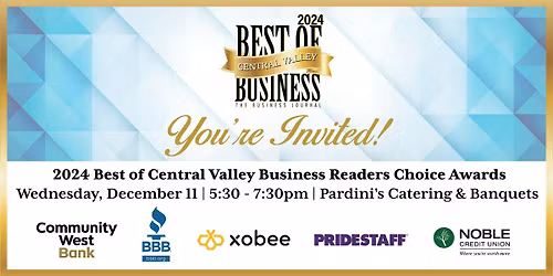 2025 Best of Central Valley Business Readers Choice Awards