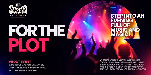 FOR THE PLOT - A PARTY YOU DON'T WANT TO MISS!