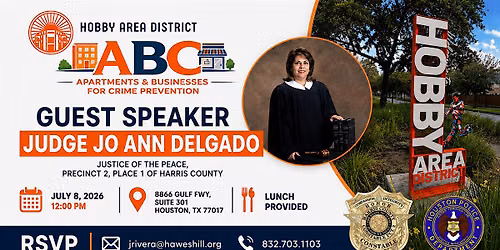 Hobby District: ABC Apartment & Businesses for Crime Prevention Meeting