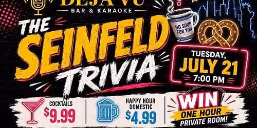 Seinfeld Trivia Night at D\u00e9j\u00e0 Vu