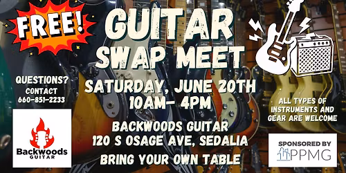 GUITAR & GEAR SWAP MEET at Backwoods Guitar