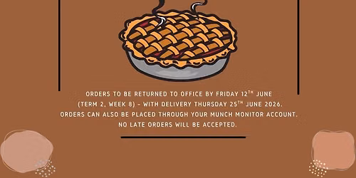 P&C Pie Drive - Orders Due 12th June