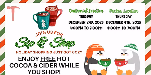 FREE Hot Cocoa and Cozy Shopping at Big Tool Box -  Sip & Shop Holiday Event
