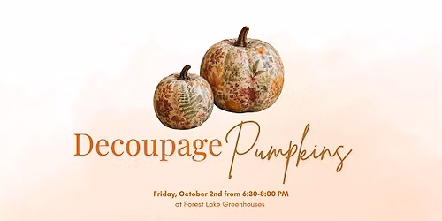 Decoupage Pumpkin Class