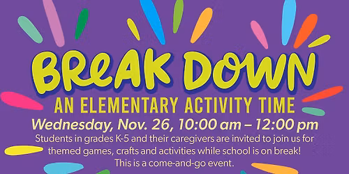 Break Down: An Elementary Activity Time