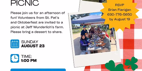 St. Pat's & Oktoberfest Volunteer Appreciation Picnic
