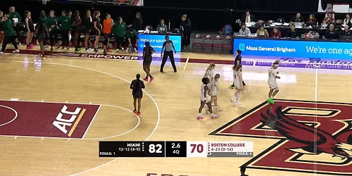 Miami Hurricanes Women's Basketball vs. Boston College Eagles Women's Basketball