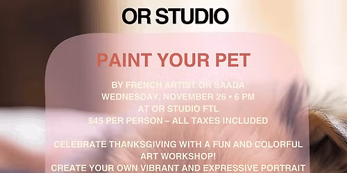 PAINT YOUR PET \u2013 Thanksgiving Edition