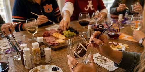 Paint Your Favorite Game Day Wine Glass