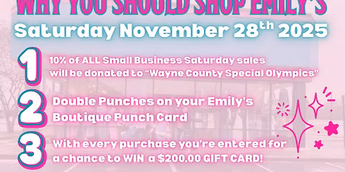 Small Business Saturday at Emily's