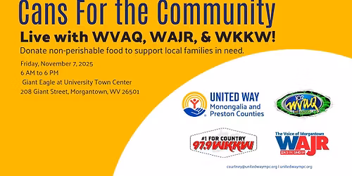 Cans for the Community \u2013 Live with WVAQ, WAJR & WKKW
