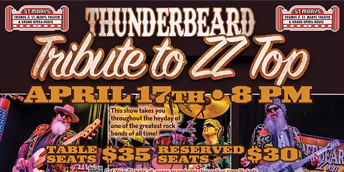 Thunderbeard: #1 Tribute to ZZ Top - Saint Marys, OH
