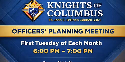 KofC Council 3361 Officers Meeting