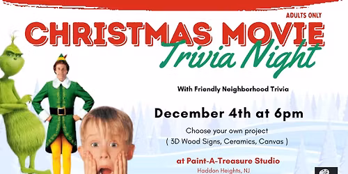 Christmas Movie Trivia Paint N Sip (Adults Only)