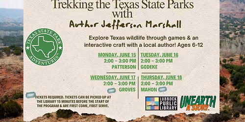 Trekking the Texas State Parks with Author Jefferson Marshall at Mahon Library
