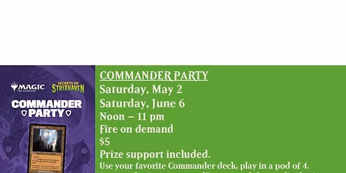 MTG Secrets of Strixhaven COMMANDER PARTY; $5
