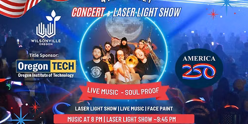 July 4 Concert and Laser Light Show with Live Music from Soul Proof