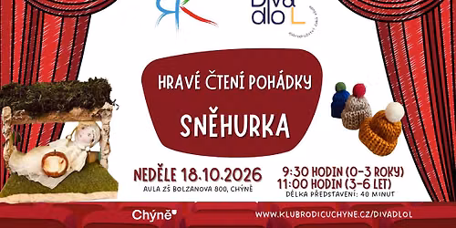 Divadeln\u00ed p\u0159edstaven\u00ed pro d\u011bti - \u201cSn\u011bhurka\u201d, ned\u011ble 18.10.2026, Aula Z\u0160 Bolzanova