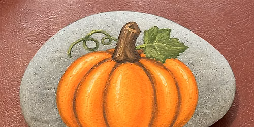 Painted Pumpkin Rock (Acrylic Paint Pens)