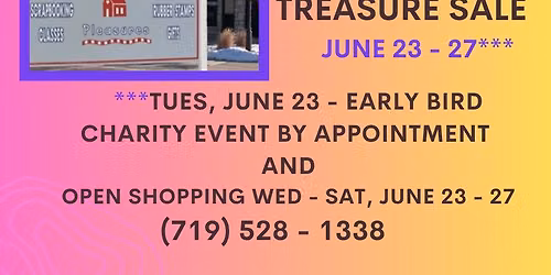 Trash & Treasure Sale June 23 - 27, 2026