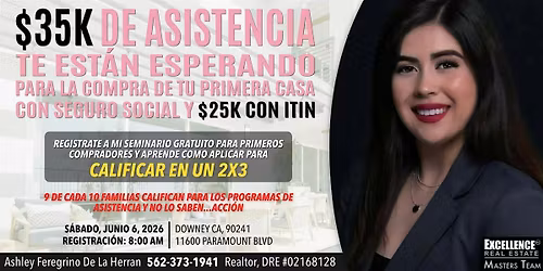 Seminario GRATUITO Para Primeros Compradores de $0 Gastos De Cierre