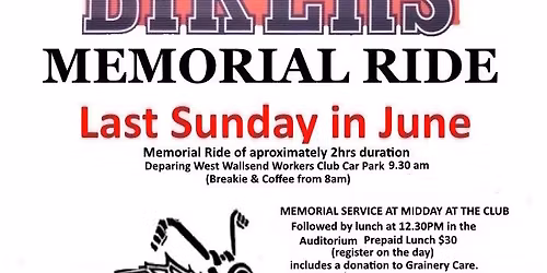 2026 Hunter Bikers Memorial Ride