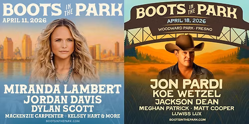 Boots In The Park Fresno: Jon Pardi Koe Wetzel & Jackson Dean