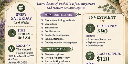 Crochet Camp 101: 6-Week Beginner Crochet Series