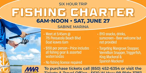 6 Hour Fishing Charter Trip 
