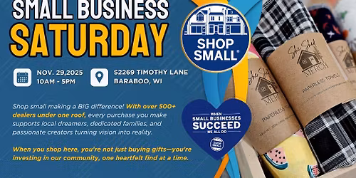 Small Business Saturday Shopping Event at the Wisconsin Dells Craft & Antique Mall property