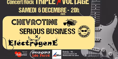 Chevrotine, Serious Business, ElectrogenE en concert \u00e0 l'Espace L\u00e9o Ferr\u00e9