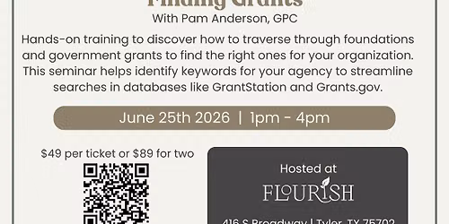 Finding Grants with Pam Anderson