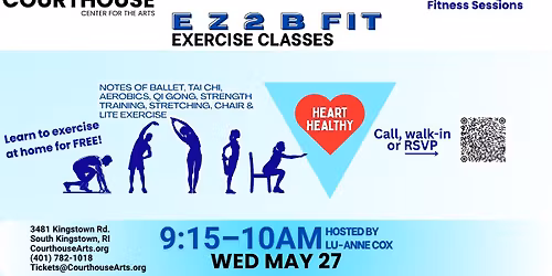 EZ 2 B Fit Exercise Class with Lu-Anne Cox 5\/27\/2026 9:15-10AM