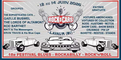 Festival ROCK\u2019&\u2019CARS \u00e0 Lavaur (81) du 12 au 14 juin 2026