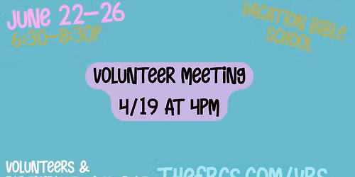 VBS Volunteers Meeting