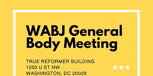 WABJ General Body Meeting