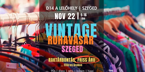 VINTAGE ruhav\u00e1s\u00e1r | D14 a lel\u0151hely | NOV 22