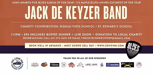 JACK DE KEYZER  JAN 16 & JAN 17  THE COVE INN  WESTPORT