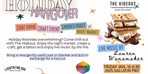 Holiday Hangover Night Market and Coat Drive featuring Lauren Wanamaker