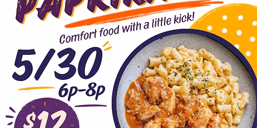 TSC Chicken Paprikash Dinner - Open to TSC Members, TSC Member Guest, AYC and I-LYA Members Welcome!