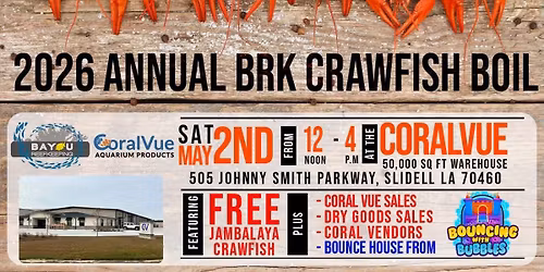 Bayou Reefkeeping crawfish boil at CoralVue 