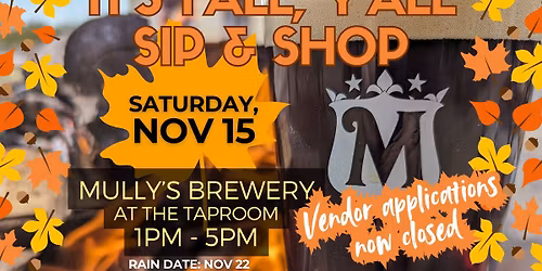 "It's Fall, Y'all" Sip & Shop
