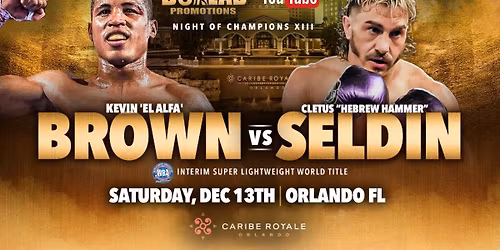 WBA Convention Fight Night - Night of Champions 13 at Caribe Royale Orlando