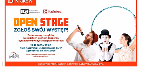 OPEN STAGE | Zg\u0142o\u015b sw\u00f3j wyst\u0119p!