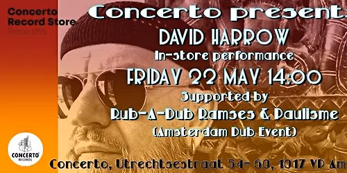 Concerto presents DAVID HAROW in-store performance