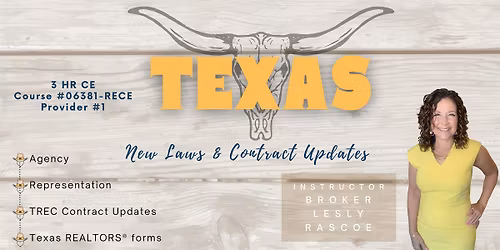Texas: New Laws & Contract Updates